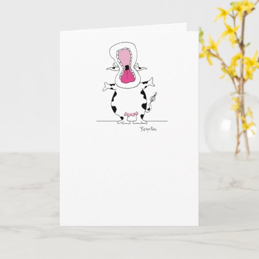 ENTHUSIASTISCHE KOE KAART (Gele Bloem)