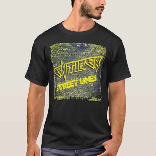 ENTICER STREET LINES SHIRT-BLACK T-SHIRT (Voorkant)