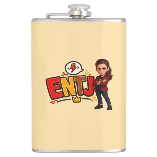 ENTJ — A Conquistadora Visionária Heupfles (Voorkant)