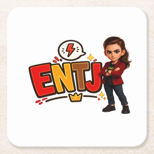 ENTJ — A Conquistadora Visionária Kartonnen Onderzetters (Voorkant)