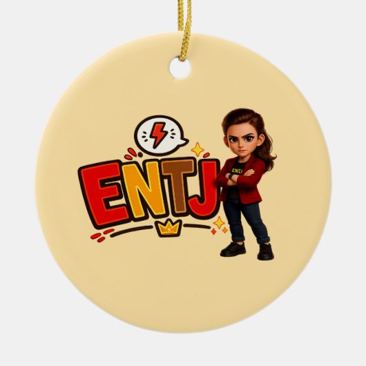 ENTJ — A Conquistadora Visionária Keramisch Ornament (Voorkant)