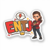 ENTJ — A Conquistadora Visionária Sticker (Voorkant)