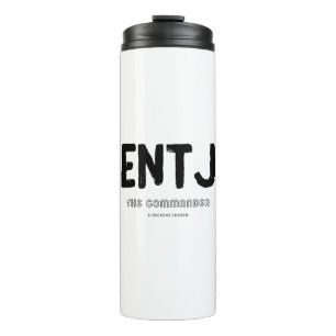 ENTJ - Decisive Leader (zwart) Thermosbeker