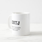 ENTJ MBTI Funny Quote met Black Text Coffee Mok (Voorkant links)