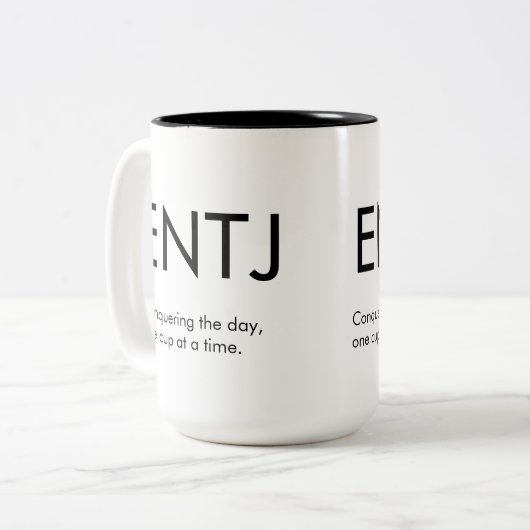 ENTJ Verovering dag Mok Gift (Voorkant links)