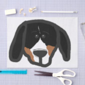 entlebucher 2-zijdige cartoon van de hondenkop tissuepapier (Craft)