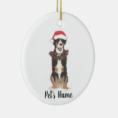Entlebucher Berghond Kerstmis Keramisch Ornament (Rechts)