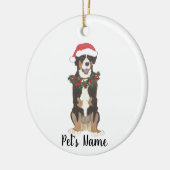 Entlebucher Berghond Kerstmis Keramisch Ornament (Links)