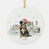 Entlebucher Berghond Monogram Keramisch Ornament (Voorkant)