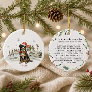 Entlebucher Berghond Monogram Keramisch Ornament