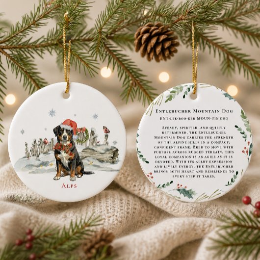 Entlebucher Berghond Monogram Keramisch Ornament