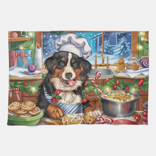 Entlebucher Bergvakantie Bakken: Feestelijk Theedoek (Horizontaal)