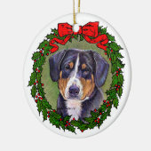 Entlebucher Mountain Dog Art van Glenda Harlan Keramisch Ornament (Links)