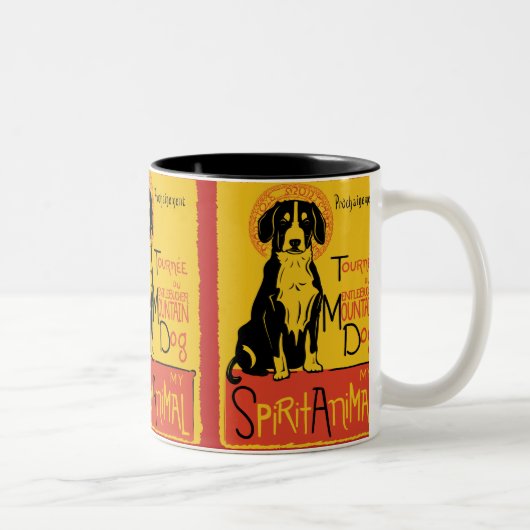 Entlebucher Mountain Dog Cute Dog Coffee Mok (Rechts)