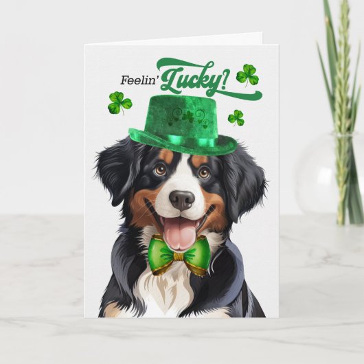 Entlebucher Mountain Dog Lucky St Patrick's Day Feestdagen Kaart (Voorkant)