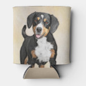 Entlebucher Mountain Dog schilderen - Originele ku Blikjeskoeler (Voorkant)