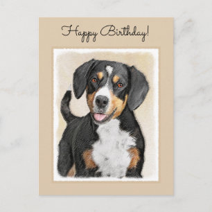 Entlebucher Mountain Dog schilderen - Originele ku Briefkaart