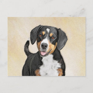 Entlebucher Mountain Dog schilderen - Originele ku Briefkaart