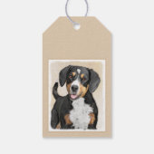 Entlebucher Mountain Dog schilderen - Originele ku Cadeaulabel (Achterkant)