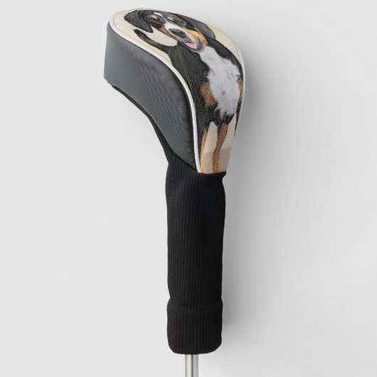 Entlebucher Mountain Dog schilderen - Originele ku Golfheadcover (Schuin)