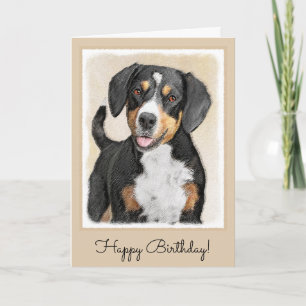 Entlebucher Mountain Dog schilderen - Originele ku Kaart