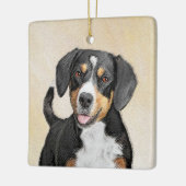 Entlebucher Mountain Dog schilderen - Originele ku Keramisch Ornament (Links)