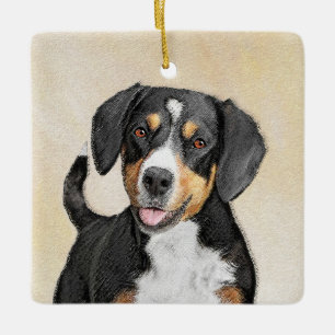 Entlebucher Mountain Dog schilderen - Originele ku Keramisch Ornament