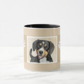 Entlebucher Mountain Dog schilderen - Originele ku Mok (Midden)