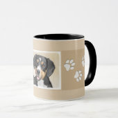 Entlebucher Mountain Dog schilderen - Originele ku Mok (Voorkant rechts)