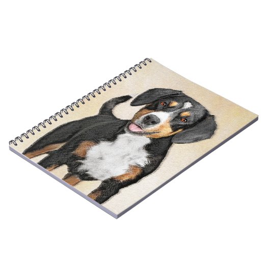 Entlebucher Mountain Dog schilderen - Originele ku Notitieboek (Linkerzijde)