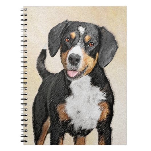 Entlebucher Mountain Dog schilderen - Originele ku Notitieboek (Voorkant)