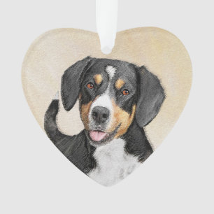 Entlebucher Mountain Dog schilderen - Originele ku Ornament