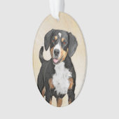 Entlebucher Mountain Dog schilderen - Originele ku Ornament (voorkant)