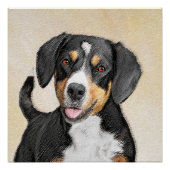 Entlebucher Mountain Dog schilderen - Originele ku Perfect Poster (Voorkant)
