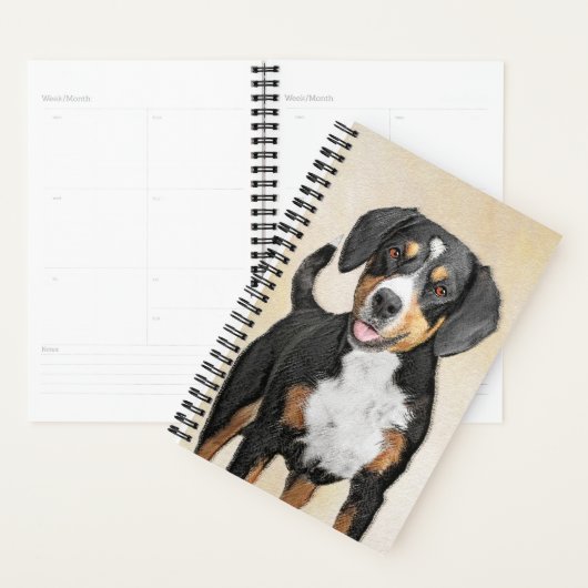 Entlebucher Mountain Dog schilderen - Originele ku Planner (Display)