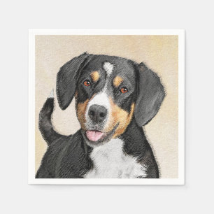 Entlebucher Mountain Dog schilderen - Originele ku Servet