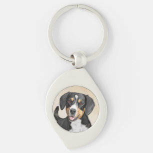 Entlebucher Mountain Dog schilderen - Originele ku Sleutelhanger