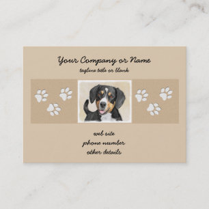 Entlebucher Mountain Dog schilderen - Originele ku Visitekaartje