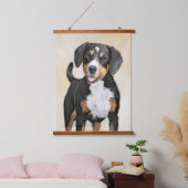 Entlebucher Mountain Dog schildert originele hondk Hangend Wandkleed (Slaapkamer)