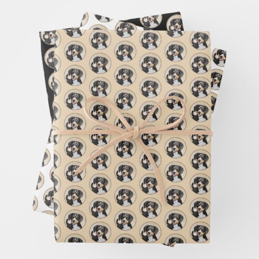 Entlebucher Mountain Dog schildert originele hondk Inpakpapier Vel (In situ)