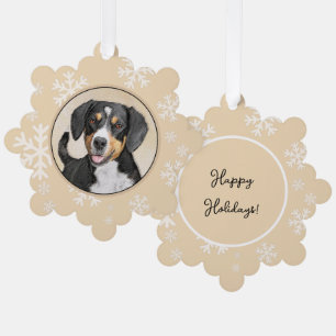Entlebucher Mountain Dog schildert originele hondk Ornament Kaart