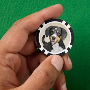 Entlebucher Mountain Dog schildert originele hondk Poker Chips