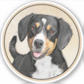 Entlebucher Mountain Dog schildert originele hondk Sticker (Voorkant)