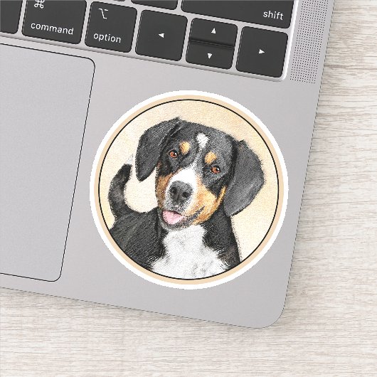 Entlebucher Mountain Dog schildert originele hondk Sticker (Detail)