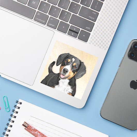 Entlebucher Mountain Dog schildert originele hondk Sticker (Laptop met iPhone)