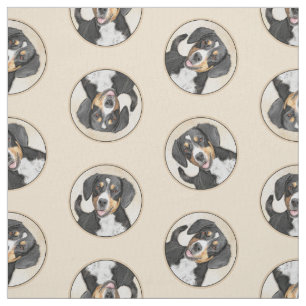 Entlebucher Mountain Dog schildert originele hondk Stof