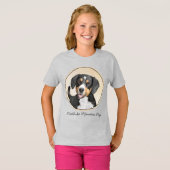 Entlebucher Mountain Dog schildert originele hondk T-shirt (Voorkant volledig)