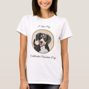 Entlebucher Mountain Dog schildert originele hondk T-shirt
