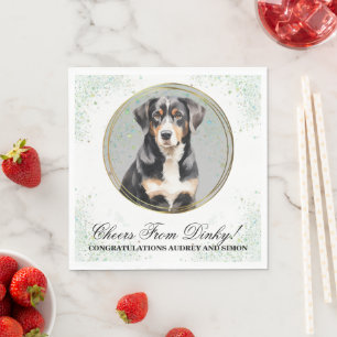 Entlebucher Mountain Dog Trouwfoto servetten