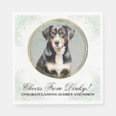 Entlebucher Mountain Dog Trouwfoto servetten (Voorkant)